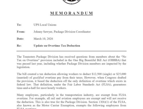 Update on Overtime Tax Deduction