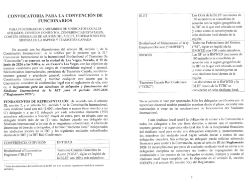 Convention Call Spanish